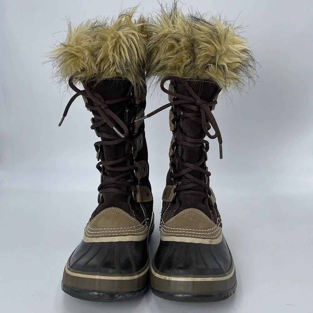 Sorel Tofino Faux Fur Lined Winter Snow Boots NL1540-248 Brown Womens